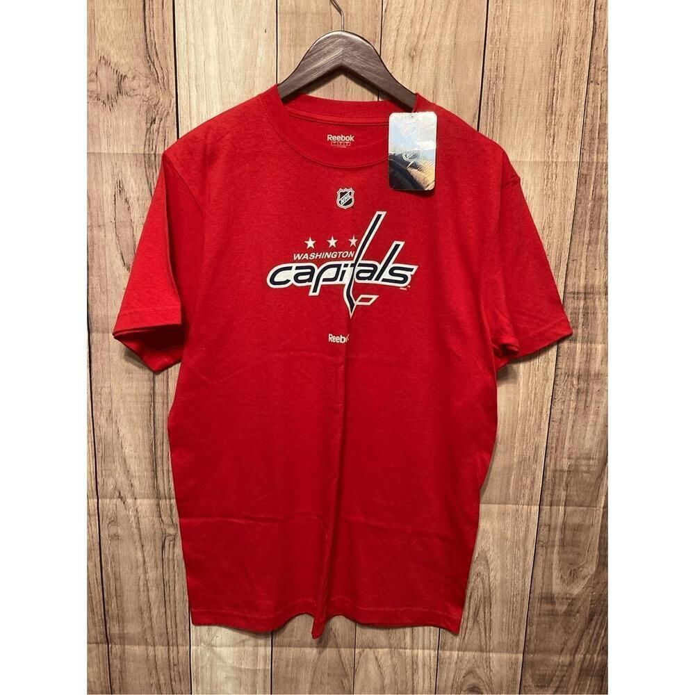 Capitals NHL Reebok Large NWT mens red T-shirt Washington hockey